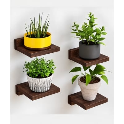 Picture of Moumi Furniture and Home Decor 4 Piece Melamine Board Floating Wall Shelf Set