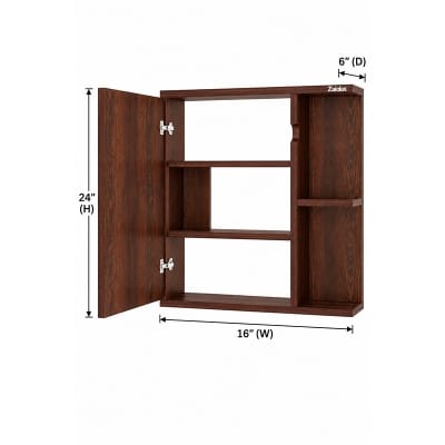 Picture of Moumi Furniture and Home Decor Laminated Board Wall Mounted Storage Cabinet with Open Shelves
