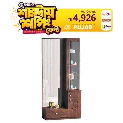 Picture of Furniture Express Antique MDF BOX Dressing Table with Shelves and Multiple Drawers D2 72/30