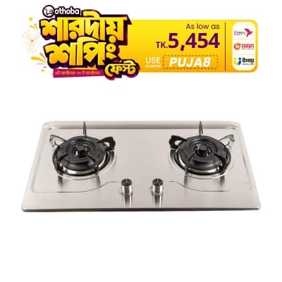 Picture of Gazi Smiss Double Burner Steel Body Gas Stove EG-B720S (Best Price)