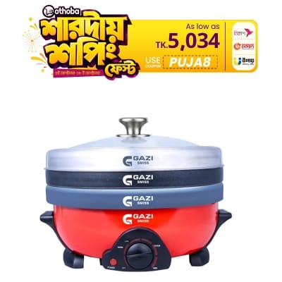 Picture of Gazi Smiss Multi Cooker SMC-5.5L -Pot: with 1500W (Three Layer 1 SS & 2NS)