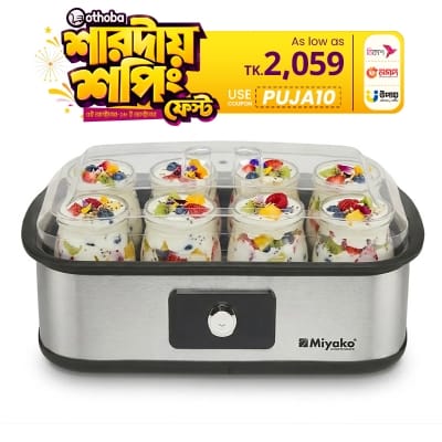 Picture of Miyako Automatic Yogurt maker 1.5 ltr Doi Maker With 8 Glass Jar-YG-102