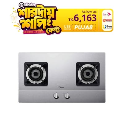 Picture of Midea Q216 Double Gas Burner Body Made by Stainless Steel