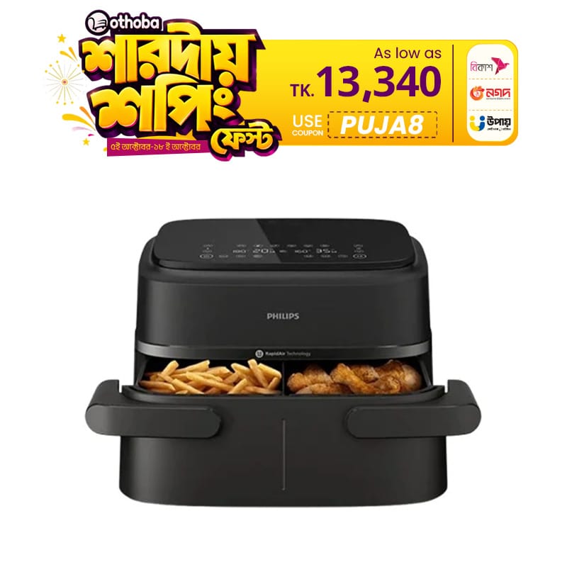 Picture of Philips 7.1 Ltr Dual Basket Air Fryer (NA150/09)