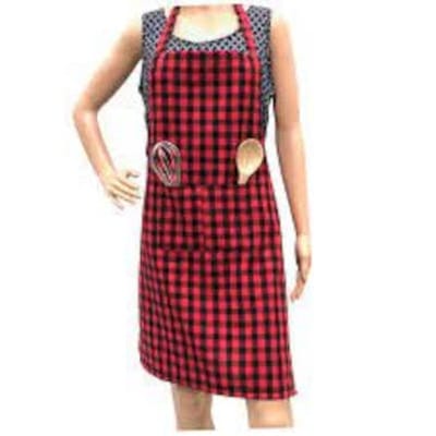 Picture of Cotton Printed Kitchen Apron (Free Size)-Multicolor