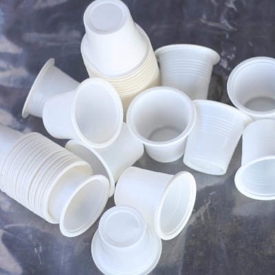 Picture of Tea Cup One Time  - Milk Color (100 ml) - 200 Pcs-White