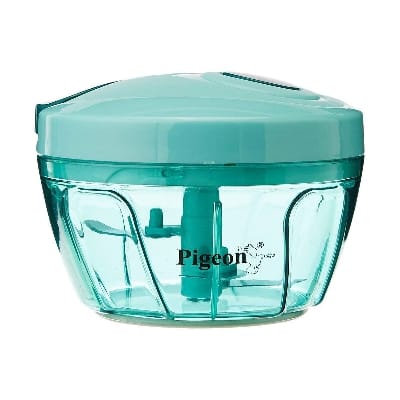 Picture of Vegetable Chopper Handy Quick Cutter For Kitchen, 3 Blade Stainless Steel, Pull String - 350Ml - Vegetable Cutter-Multicolor