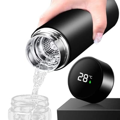 Picture of 500Ml Temperature Display Vacuum Insulated Water Bottle , Flask Made Of Stainless Steel Coffee Cup, Smart Cup - Flask-Black