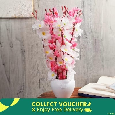Picture of Artificial Flowers Plants With tub-Multicolor