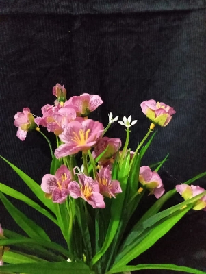 Picture of Artificial flower & plant in plastic pot for Decoration-Pink