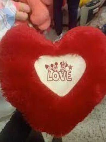 Picture of Valentine Heart Shape Pillow - Gift Box - gift box-Red
