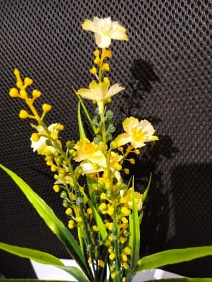 Picture of Artificial Flower Balcony Potted Plant Flowers Bouquet Wedding Home Garden Decor-Yellow