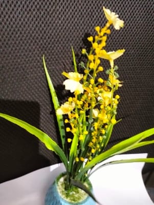Picture of Artificial Flower Balcony Potted Plant Flowers Bouquet Wedding Home Garden Decor-Yellow