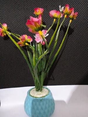 Picture of Artificial Flower Balcony Potted Plant Flowers Bouquet Wedding Home Garden Decor-Pink