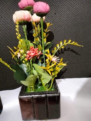 Picture of Artificial Flower Balcony Potted Plant Flowers Bouquet Wedding Home Garden Decor-Multicolor