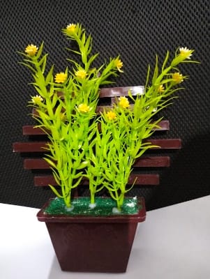 Picture of Artificial Flower Balcony Potted Plant Flowers Bouquet Wedding Home Garden Decor-Lemon Yellow