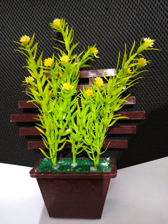 Picture of Artificial Flower Balcony Potted Plant Flowers Bouquet Wedding Home Garden Decor-Lemon Yellow