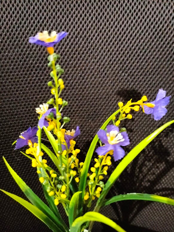 Picture of Artificial Flower Balcony Potted Plant Flowers Bouquet Wedding Home Garden Decor-Purple