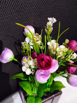 Picture of Artificial Flower Balcony Potted Plant Flowers Bouquet Wedding Home Garden Decor-Multicolor