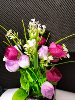 Picture of Artificial Flower Balcony Potted Plant Flowers Bouquet Wedding Home Garden Decor-Multicolor