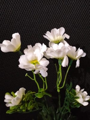 Picture of Artificial Flower Balcony Potted Plant Flowers Bouquet Wedding Home Garden Decor-White