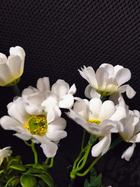 Picture of Artificial Flower Balcony Potted Plant Flowers Bouquet Wedding Home Garden Decor-White