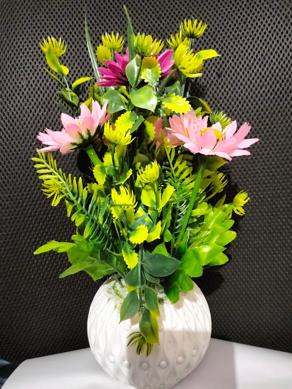 Picture of Product details of Artificial Flower Balcony Potted Plant Flowers Bouquet Wedding Home Garden Decor-Pink