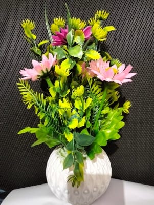 Picture of Product details of Artificial Flower Balcony Potted Plant Flowers Bouquet Wedding Home Garden Decor-Pink