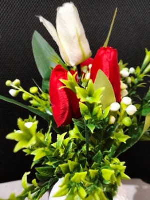 Picture of Artificial Flower Balcony Potted Plant Flowers Bouquet Wedding Home Garden Decor-Multicolor