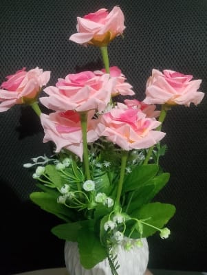 Picture of Artificial flower for Home ,wedding ,outdoor flower bed, mall, landscape selection, various activities.-Pink