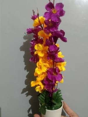 Picture of Artificial Flower Balcony Potted Plant Flowers Bouquet Wedding Home Garden Decor-Multicolor