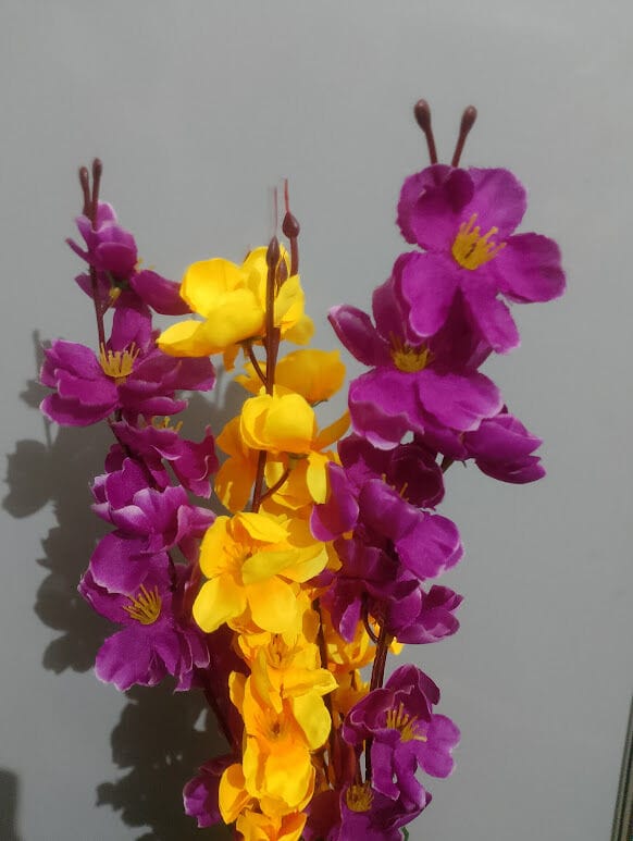 Picture of Artificial Flower Balcony Potted Plant Flowers Bouquet Wedding Home Garden Decor-Multicolor