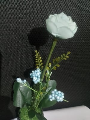 Picture of Artificial Flower Balcony Potted Plant Flowers Bouquet Wedding Home Garden Decor-Blue