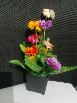 Picture of Artificial Flower Balcony Potted Plant Flowers Bouquet Wedding Home Garden Decor-Multicolor