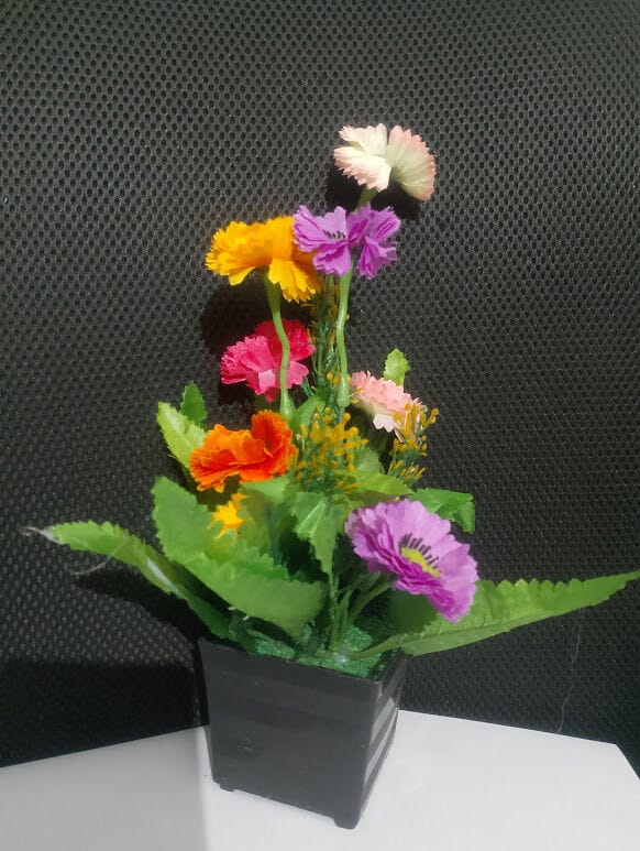 Picture of Artificial Flower Balcony Potted Plant Flowers Bouquet Wedding Home Garden Decor-Multicolor