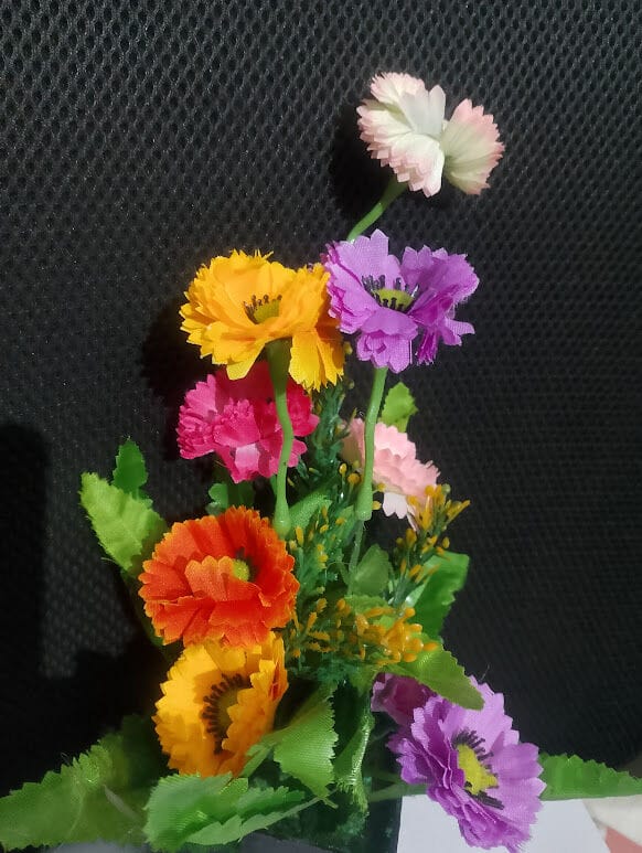 Picture of Artificial Flower Balcony Potted Plant Flowers Bouquet Wedding Home Garden Decor-Multicolor
