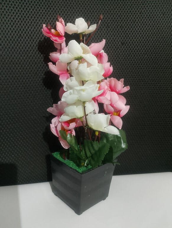 Picture of Artificial Flower Balcony Potted Plant Flowers Bouquet Wedding Home Garden Decor-Pink