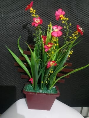 Picture of Artificial Flower Balcony Potted Plant Flowers Bouquet Wedding Home Garden Decor-Multicolor