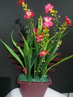 Picture of Artificial Flower Balcony Potted Plant Flowers Bouquet Wedding Home Garden Decor-Multicolor
