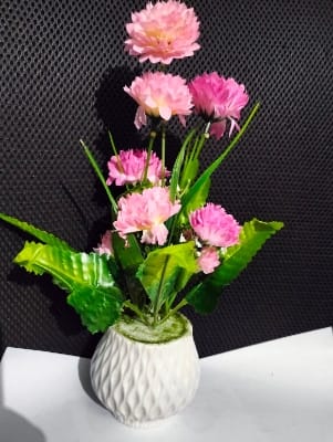 Picture of Artificial Flower Balcony Potted Plant Flowers Bouquet Wedding Home Garden Decor-Pink