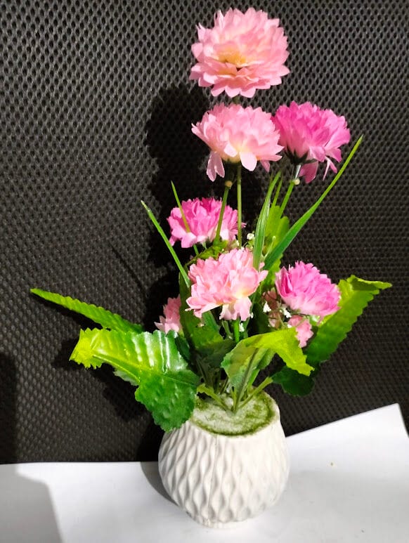 Picture of Artificial Flower Balcony Potted Plant Flowers Bouquet Wedding Home Garden Decor-Pink