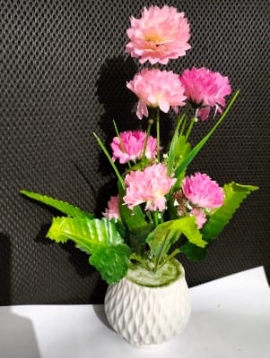Picture of Artificial Flower Balcony Potted Plant Flowers Bouquet Wedding Home Garden Decor-Pink