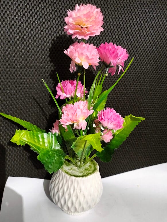 Picture of Artificial Flower Balcony Potted Plant Flowers Bouquet Wedding Home Garden Decor-Pink