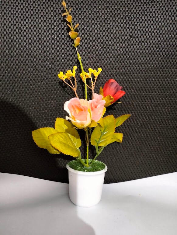 Picture of Artificial Flower Balcony Potted Plant Flowers Bouquet Wedding Home Garden Decor-Multicolor