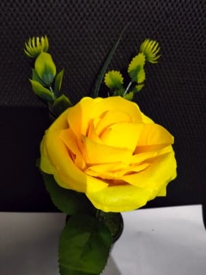 Picture of Artificial Flower Balcony Potted Plant Flowers Bouquet Wedding Home Garden Decor-Yellow