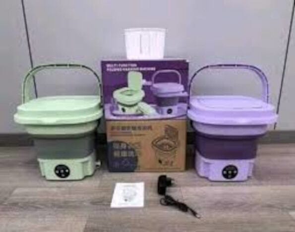 Picture of Foldable Mini Washer and Dryer Portable mini washing machine-Multicolor