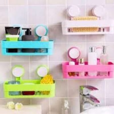 Picture of Kitchen And Bathroom Wall Shelf Square - Corner Self - bathroom accessories - Family color 1 pcs-Multicolor