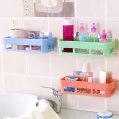 Picture of Kitchen And Bathroom Wall Shelf Square - Corner Self - bathroom accessories - Family color 1 pcs-Multicolor