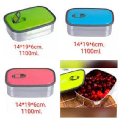 Picture of Stainless Steel Tedemei Insulated Tiffin Lunch Box-1100ml-Multicolor