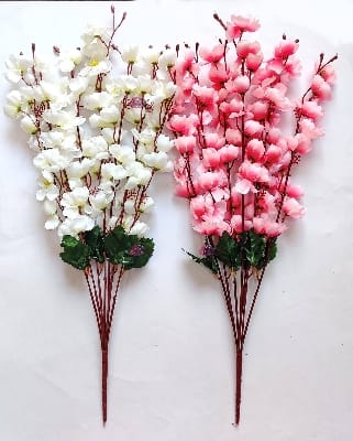 Picture of Artificial Cherry flower bunches 21 inch flower bunches - 1 pcs-Multicolor